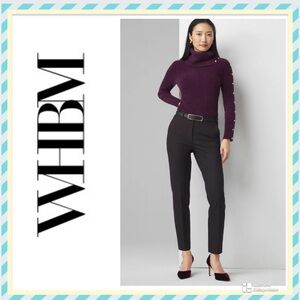 White House Black Market Women's Black Straight Leg Pants